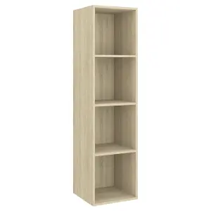 Berkfield Wall-mounted TV Cabinet Sonoma Oak 37x37x142.5 cm Engineered Wood