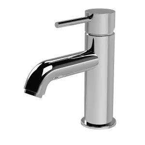 Contemporary Round Mono Basin Mixer Tap & Push Button Waste - Chrome - Balterley