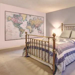 Origin Murals Historic World Map Natural Matt Smooth Paste the Wall Mural 350cm Wide X 280cm High