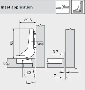 2x Blum Clip Top 110A Hinge inc Blumotion 71B3750