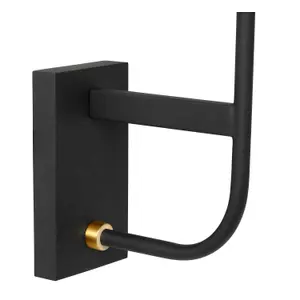 Lucide Berend Classic Wall Light Bathroom Tall - 1xG9 - IP44 - Black