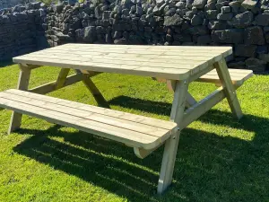 MG Timber Products - Heavy Duty Wooden Picnic Table / Bench, 5FT Pub Bench