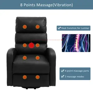 Power Massage Lift Recliner Chair with Heat & Vibration for Elderly, Heavy Duty and Safety Motion Reclining Mechanism