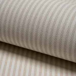 Grandeco Pinstripe Nursery Textured Wallpaper Natural Beige