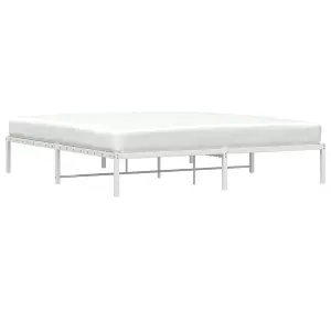 Berkfield Metal Bed Frame without Mattress White 183x213cm