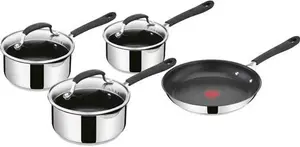 Tefal Jamie Oliver Stainless Steel 4-Piece Pan Set | Robert Dyas