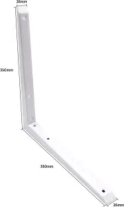 EAI Strong Shelf Bracket Mitre Reinforced Hi-Load Pattern 350 x 350mm Pack of 10