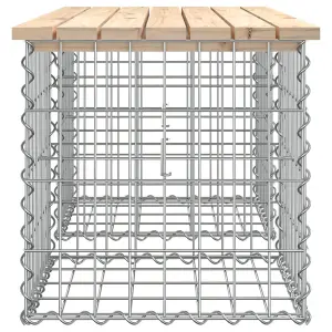 Berkfield Garden Bench Gabion Design 103x44x42 cm Solid Wood Pine