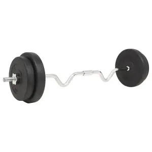 Barbell Set 30 kg Workout Fitness Gym Essential