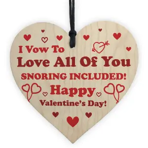 Red Ocean Funny Wood Heart Gift For Valentines Day Rude Gift For Boyfriend Husband Novelty Gift For Him