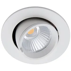 4 PACK Fully Adjustable Ceiling Downlight - 9W Cool White LED - Matt White