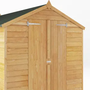 Waltons Garden Shed 10 x 6 Overlap Apex Double Door Windowless Wooden Outdoor Storage Building