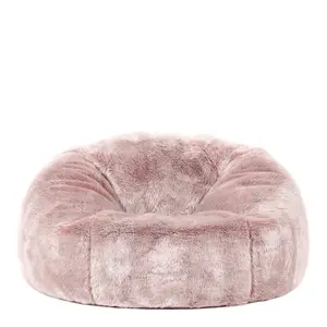 icon Hacienda Classic Faux Fur Bean Bag Chair Light Pink