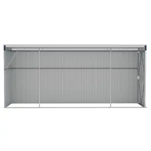 vidaXL Wall-mounted Garden Shed Anthracite 118x382x178 cm Steel