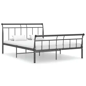 Berkfield Bed Frame Black Metal 140x200 cm