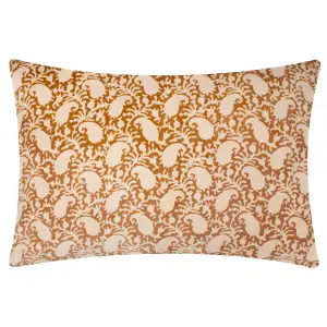 Paoletti Boteh Printed Velvet Feather Rich Cushion