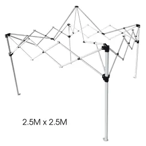 SunDaze Metal Frame for 2.5m x 2.5m Pop Up Gazebo Garden Canopy Shelter Replacement only Frame