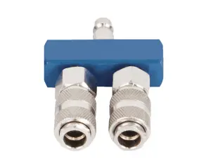 Scheppach Air Compressor Line Splitter / Distributor - quick coupling Euro 1/4" BSP Connector