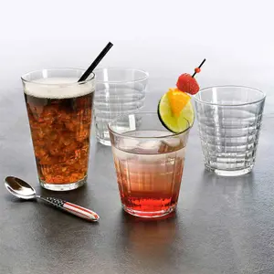 Duralex - Prisme Drinking Glasses - 275ml Tumblers for Water, Juice - Clear - Pack of 6