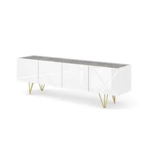 Space TV Cabinet in White W180cm x H56cm x D42cm