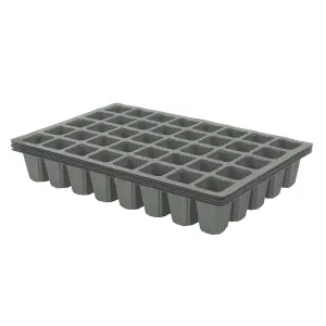 Verve 40 cell Grey Tray (L)35cm, Pack of 5