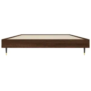 Berkfield Bed Frame Brown Oak 100x200 cm Engineered Wood