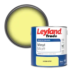 Leyland Trade Vinyl Matt Walls & Ceilings Emulsion Paint (S 0540-G70Y) 2.5L