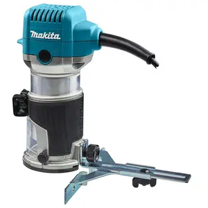 Makita RT0702CX2 240V 1/4" Router Laminate Trimmer Guide Plunge Base Tilt