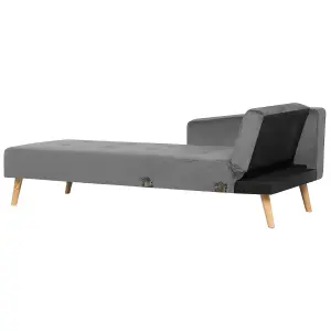 Corner Sofa VADSO Grey Velvet Right Hand