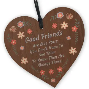 Red Ocean Thoughtful Gifts For Good Friend Wooden Heart Friendship Gifts For Her Keepsake Best Friend Gifts