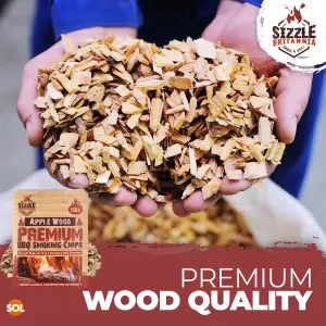 Apple Wood Chunks 150g - Wood Chips for Smoking Food,  Smoking Wood Chunks, Apple BBQ Wood Chunks,  BBQ Smoker Wood Chips, Applewo