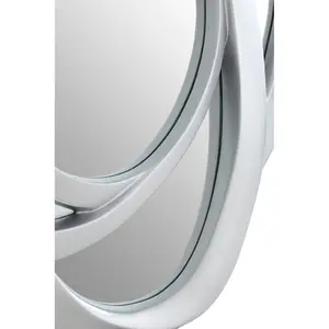 Interiors by Premier Silver Finish Elliptical Design Wall Mirror