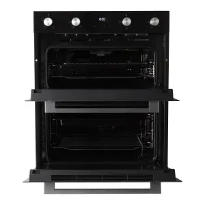 Cooke & Lewis CLBUDO89 Built-in Double oven - Mirrored black