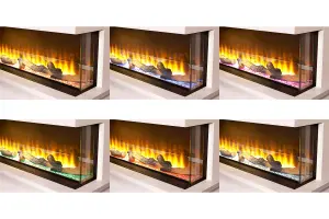 Adam Sahara Panoramic Media Wall Electric Fire, 42 Inch