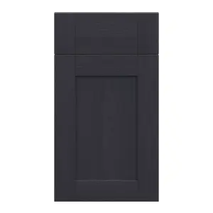 Alpinia Matt midnight navy wood effect Shaker Drawerline door & drawer front (W)400mm (H)715mm (T)18mm