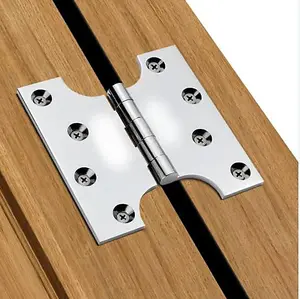 Heavy Duty Parliament Hinge (Satin Chrome, 4 x 2 x 4 inches)