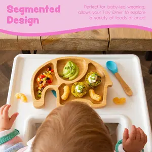 5pc Bamboo Elephant Baby Weaning Set - Green