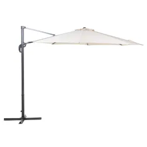 Cantilever Garden Parasol 3 m Light Beige SAVONA