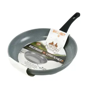 URBNCHEF 28cm Grey Frying Pan Forged Carbon Steel Marble Nonstick Cookware