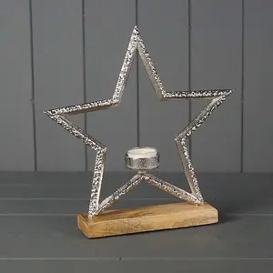 The Satchville Gift Company Metal Star Tealight