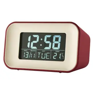 Digital Quartz Movement / Crystal Alarm Tabletop Clock Spice Red