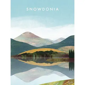 Henry Rivers Snowdonia Canvas Print Multicoloured (50cm x 40cm)