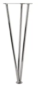 Rothley 370mm Chrome effect Designer leg