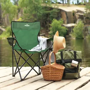 Milestone Camping Folding Camping Chair - Green