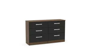 Birlea Lynx 6 Drawer Chest Black