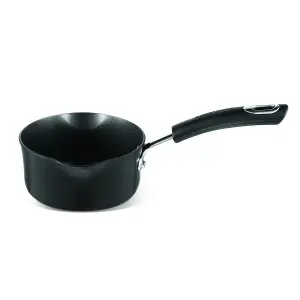 Circulon Total Black Round Hard Anodised Aluminium Durable Non-Stick Milk Pan 14cm, 0.9L