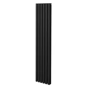 Oval Radiator - 1800 x 360mm - Black