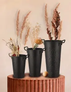 Black Vase - 50 cm (H) x 35 cm (W) x 25 cm (D)