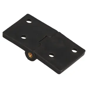 Black Reinforced Nylon Plastic Hinge 38x67mm Italian Made Industrial Quality