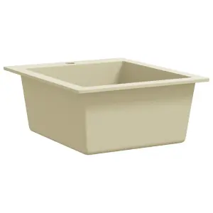 Berkfield Granite Kitchen Sink Single Basin Beige